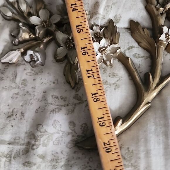 Vintage 1966 MCM Floral Blossom Spray Wall Decor - Picture 11 of 14